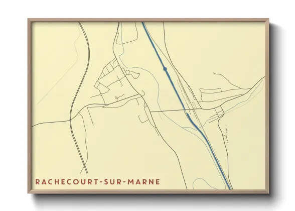 Une affiche de carte sur Rachecourt-sur-Marne