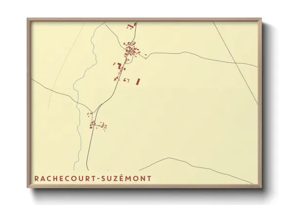 Une affiche de carte sur Rachecourt-Suzémont