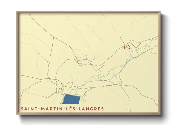 Une affiche de carte sur Saint-Martin-lès-Langres