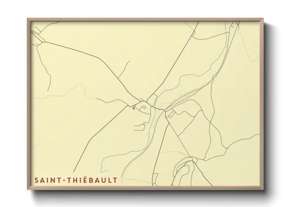 Une affiche de carte sur Saint-Thiébault