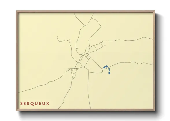 Une affiche de carte sur Serqueux