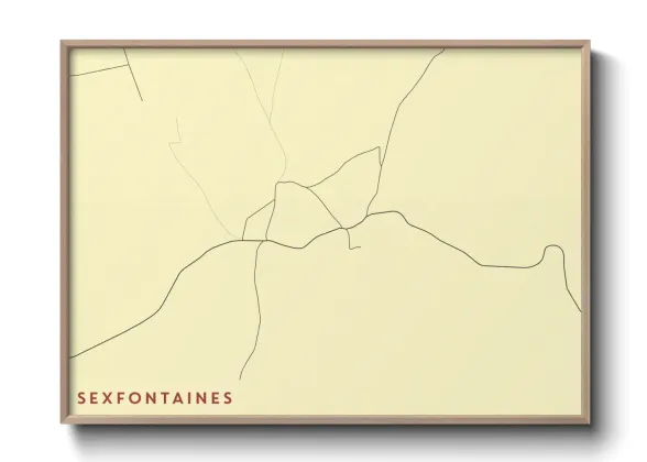 Une affiche de carte sur Sexfontaines
