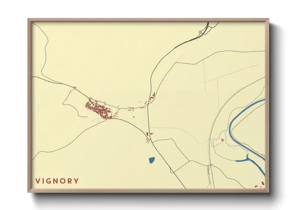 Une affiche de carte sur Vignory
