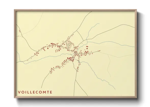 Une affiche de carte sur Voillecomte