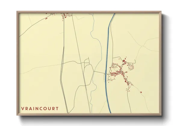 Une affiche de carte sur Vraincourt