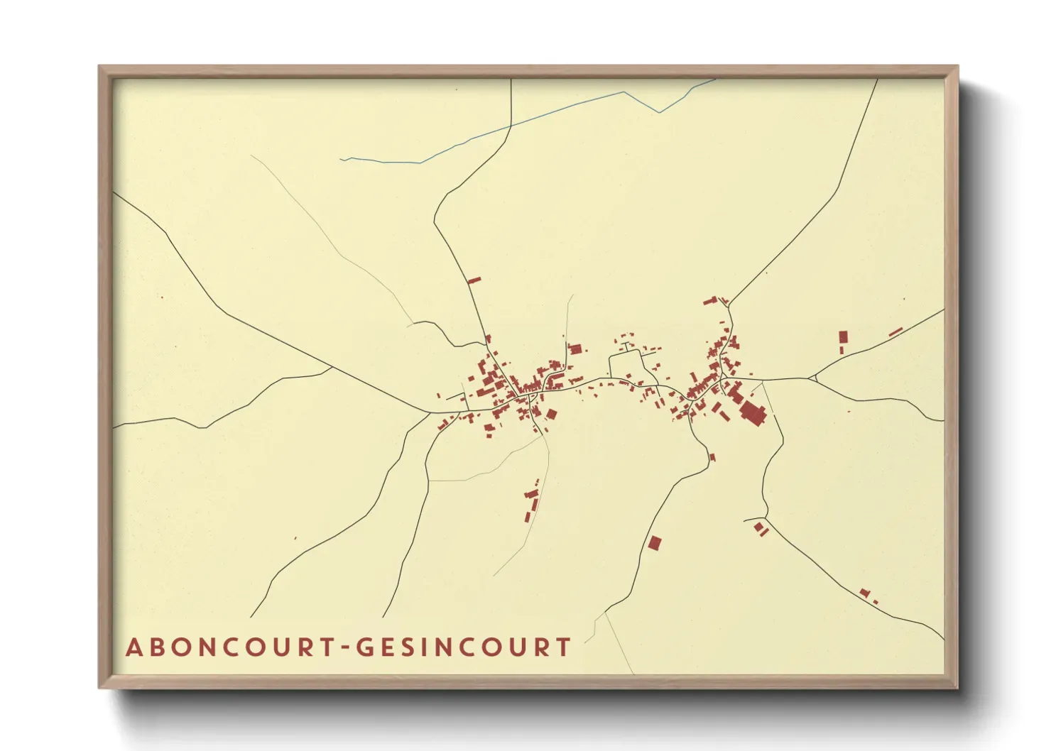 Un poster carteAboncourt-Gesincourt