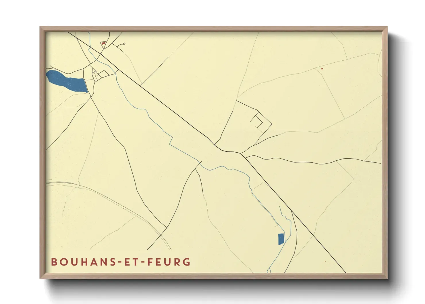 Un poster carteBouhans-et-Feurg