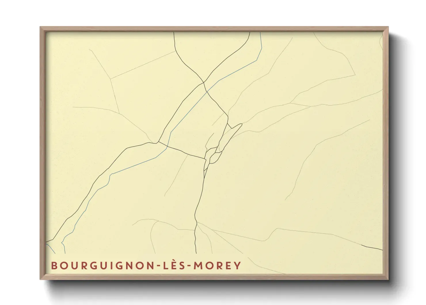 Un poster carteBourguignon-lès-Morey