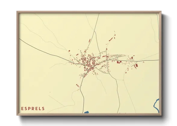 Une affiche de carte sur Esprels
