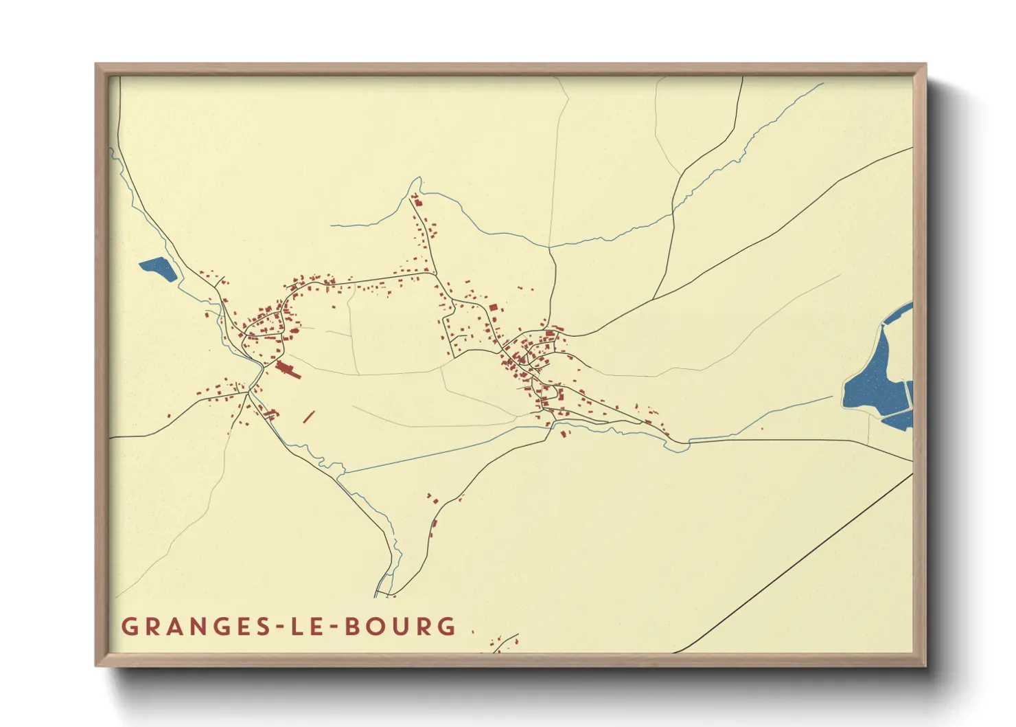 Un poster carteGranges-le-Bourg