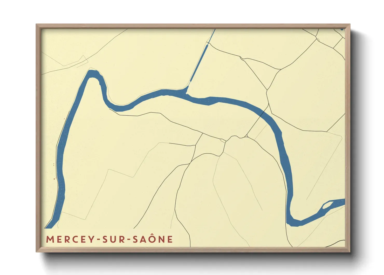 Un poster carteMercey-sur-Saône