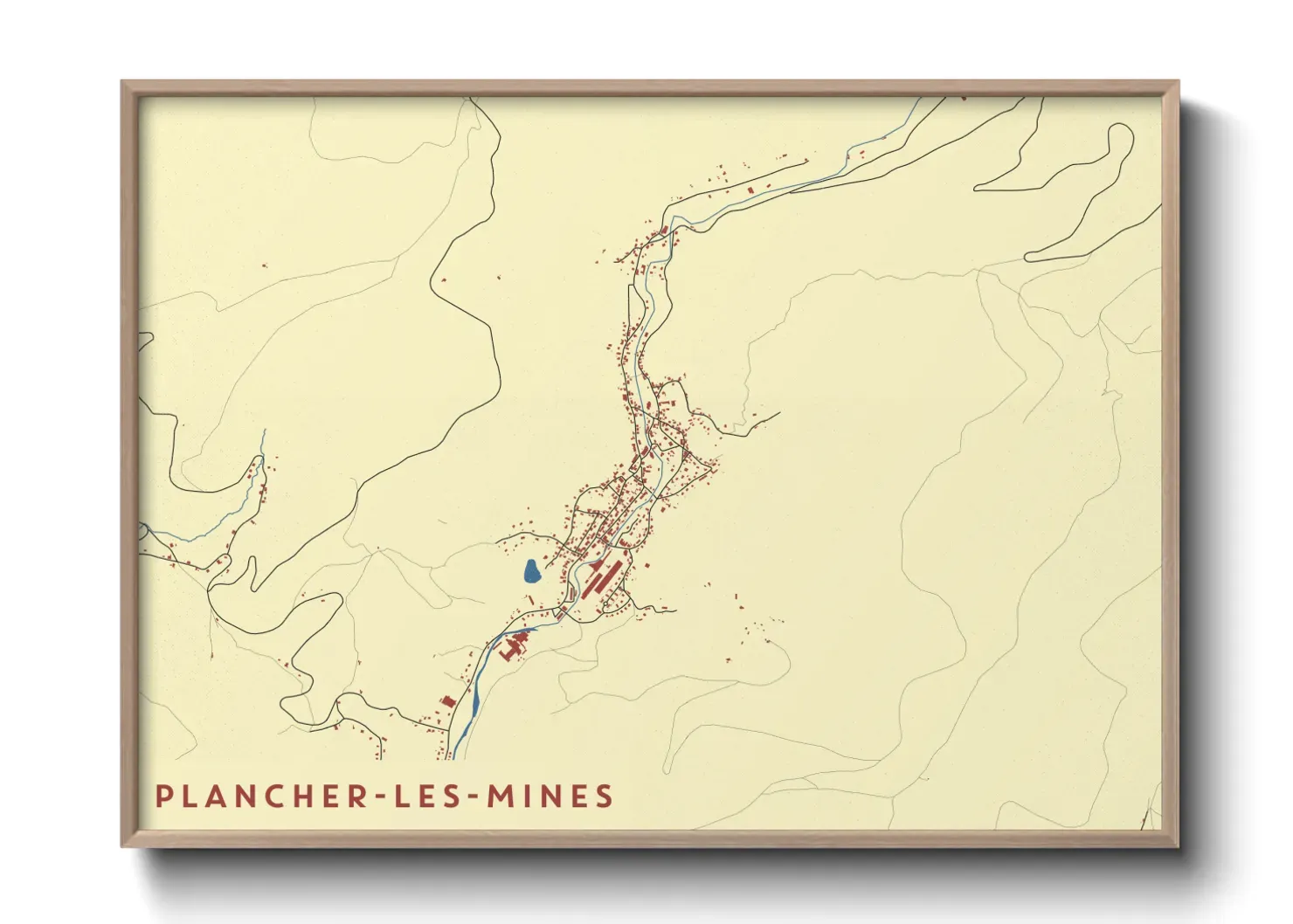 Un poster cartePlancher-les-Mines