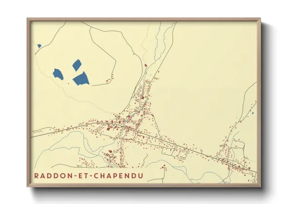 Une affiche de carte sur Raddon-et-Chapendu