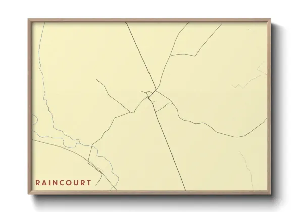 Une affiche de carte sur Raincourt