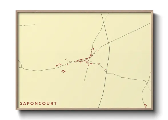 Une affiche de carte sur Saponcourt