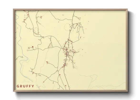 Une affiche de carte sur Gruffy