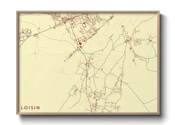 Une affiche de carte sur Loisin