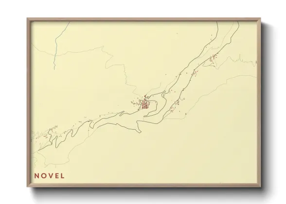 Une affiche de carte sur Novel