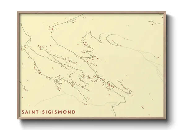 Une affiche de carte sur Saint-Sigismond