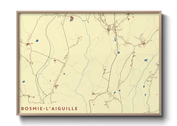 Une affiche de carte sur Bosmie-l'Aiguille