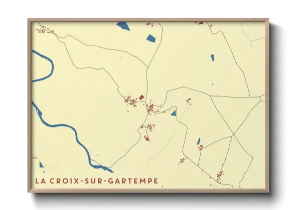 Une affiche de carte sur La Croix-sur-Gartempe