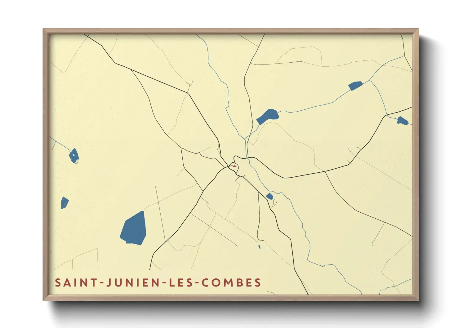 Un poster carteSaint-Junien-les-Combes