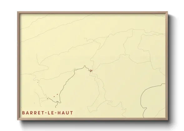 Une affiche de carte sur Barret-le-Haut