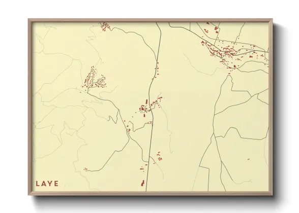 Une affiche de carte sur Laye