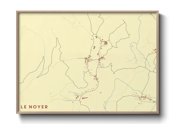 Une affiche de carte sur Le Noyer