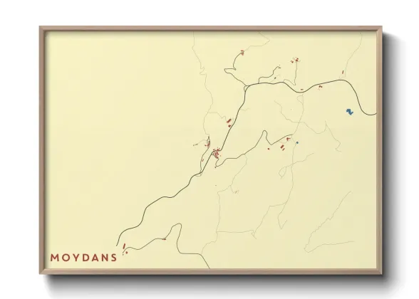 Une affiche de carte sur Moydans