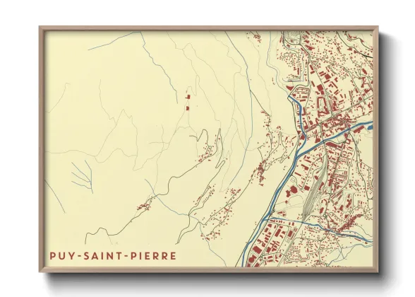 Une affiche de carte sur Puy-Saint-Pierre