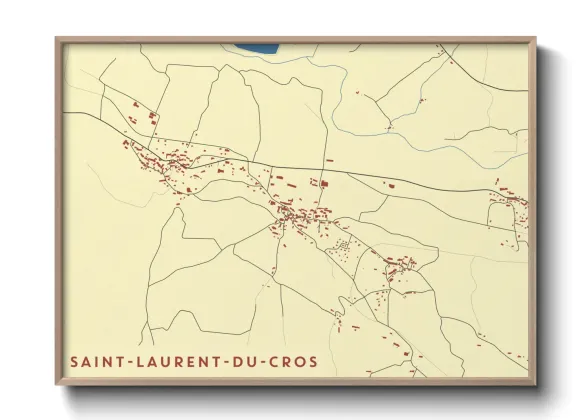 Une affiche de carte sur Saint-Laurent-du-Cros