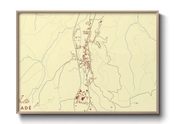 Une affiche de carte sur Adé