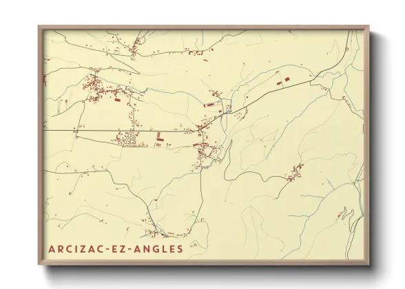 Une affiche de carte sur Arcizac-ez-Angles