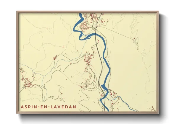 Une affiche de carte sur Aspin-en-Lavedan