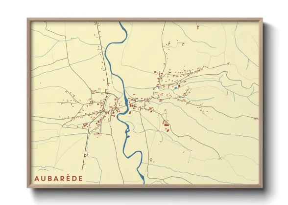 Une affiche de carte sur Aubarède
