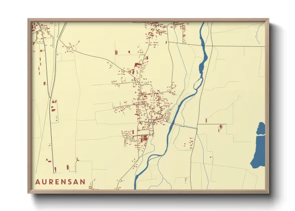 Une affiche de carte sur Aurensan