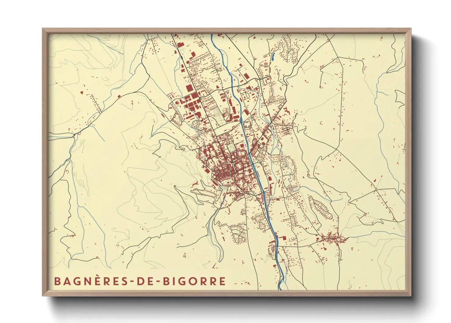 Un poster carteBagnères-de-Bigorre