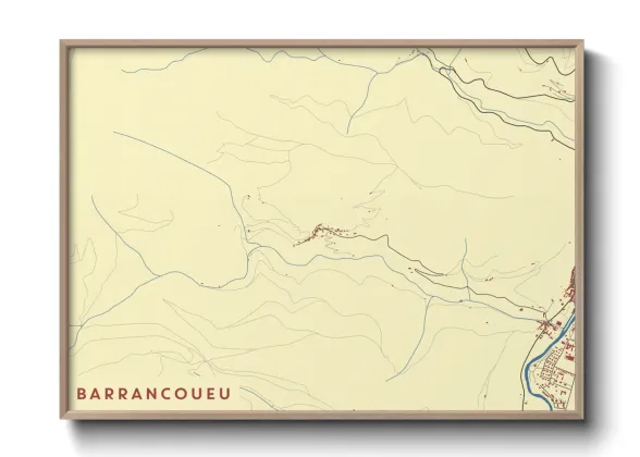 Une affiche de carte sur Barrancoueu