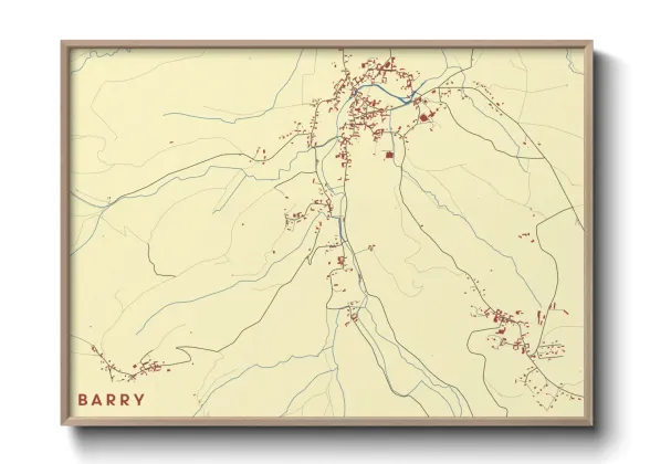 Une affiche de carte sur Barry