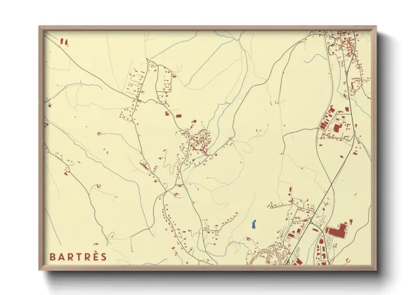 Une affiche de carte sur Bartrès