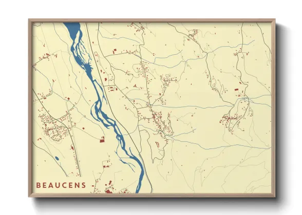 Une affiche de carte sur Beaucens