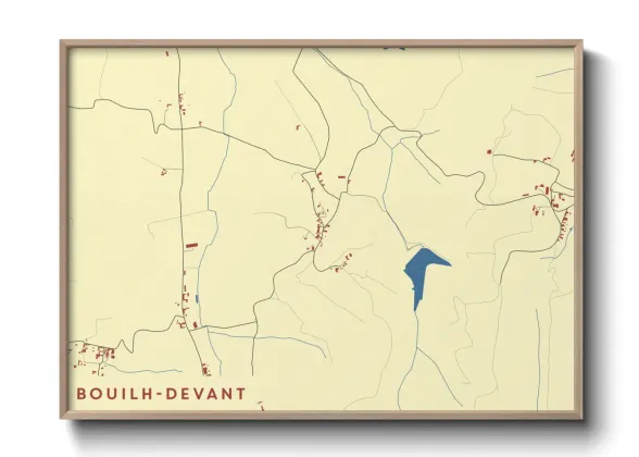 Une affiche de carte sur Bouilh-Devant