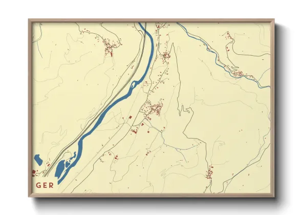 Une affiche de carte sur Ger