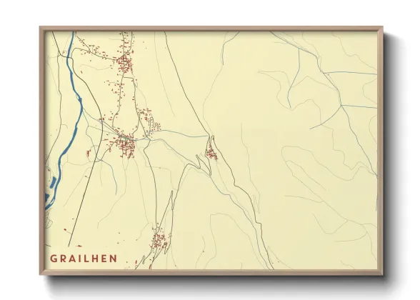 Une affiche de carte sur Grailhen