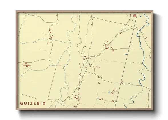 Une affiche de carte sur Guizerix