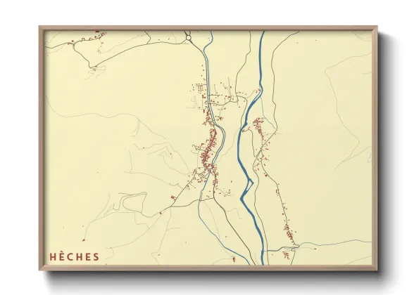 Une affiche de carte sur Hèches