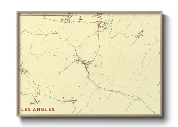 Une affiche de carte sur Les Angles