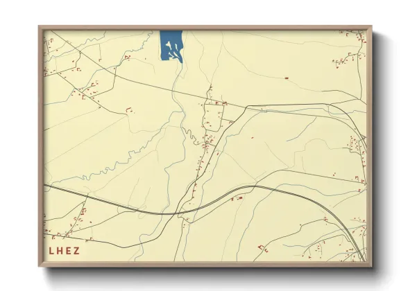 Une affiche de carte sur Lhez
