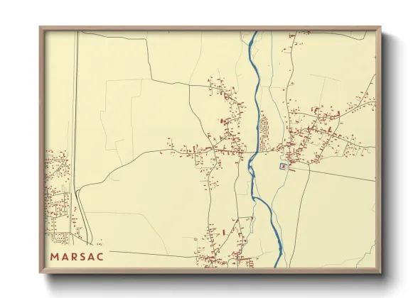 Une affiche de carte sur Marsac